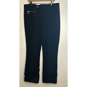 Bogner Women's Softshell Ski Pants Size 40 Black Ankle Zip Polyamide Lycra